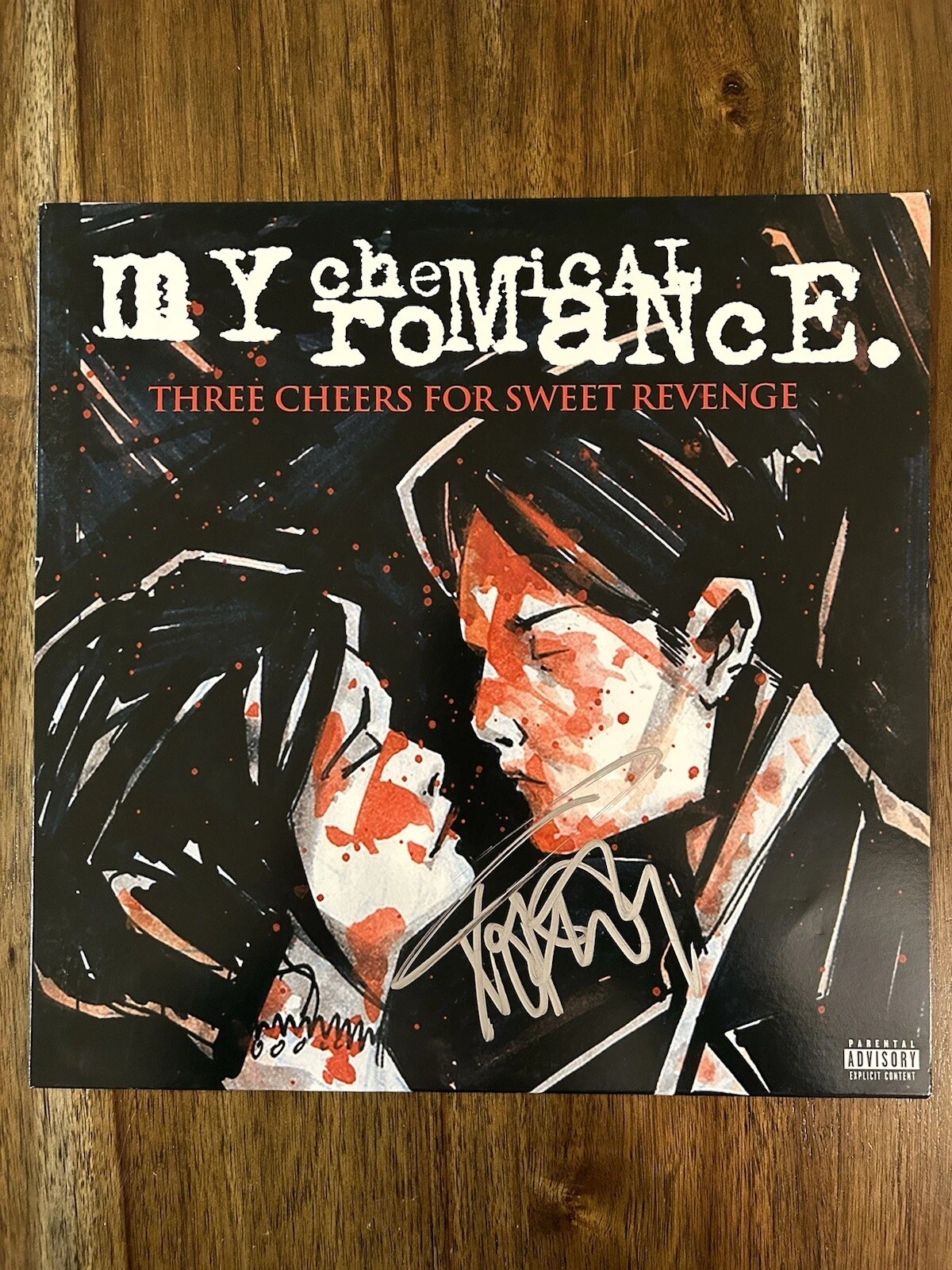 Frank Iero Signed ‘My Chemical Romance’ Vinyl Album ‘Three Cheers’ Beckett PROOF