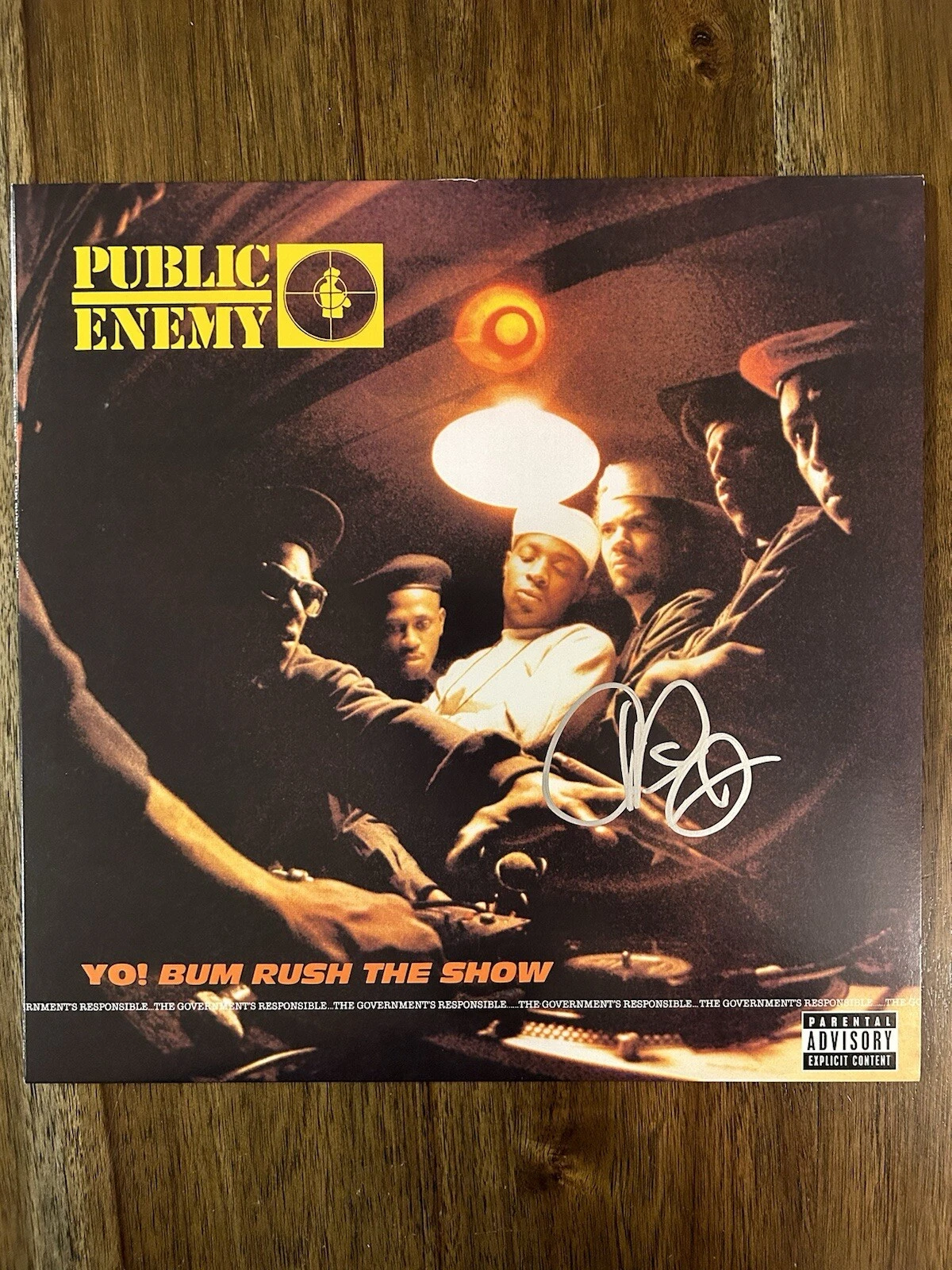 Chuck D ‘Public Enemy’ Signed Vinyl Album ‘Yo! Bum Rush The Show’ Beckett PROOF