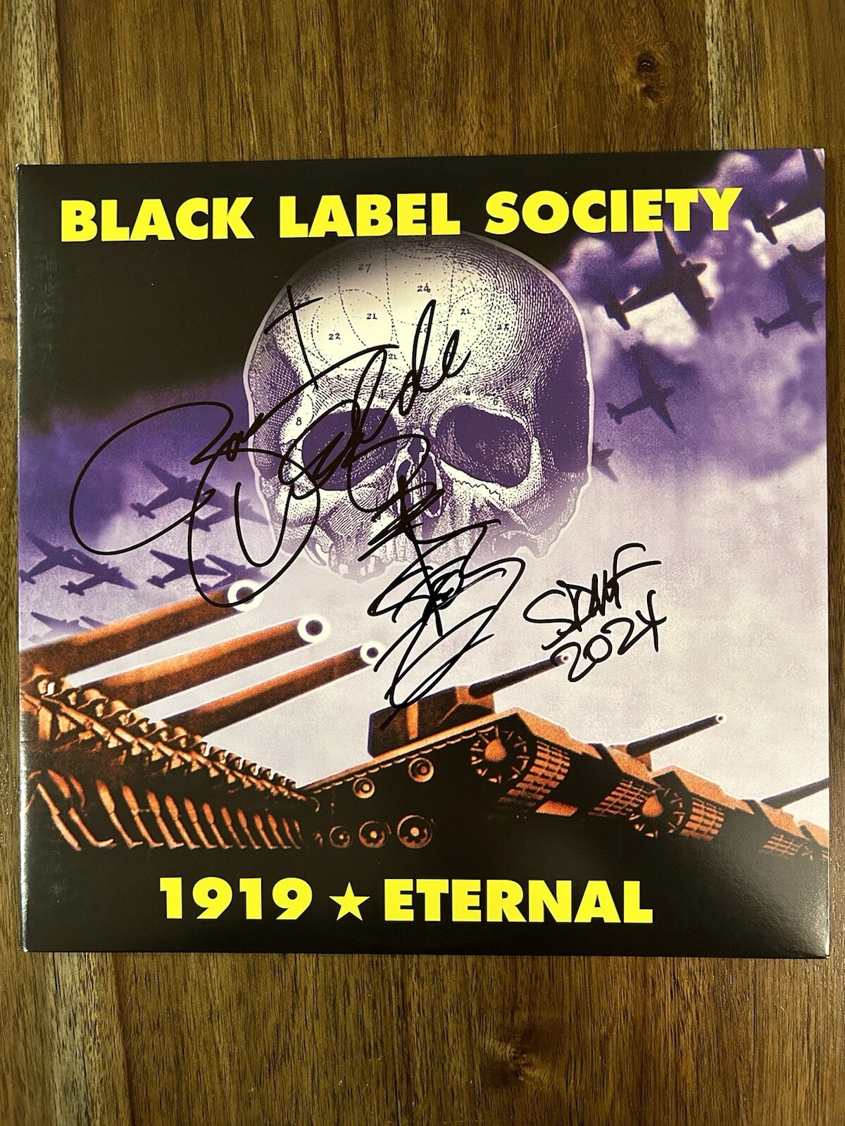 Zakk Wylde ‘Black Label Society’ Signed ‘1919 Eternal’ Vinyl Album Beckett PROOF