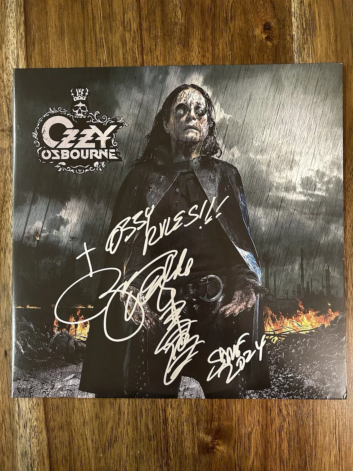 Zakk Wylde ‘Ozzy Osbourne’ Guitarist Signed ‘Black Rain’ Vinyl Album Beckett