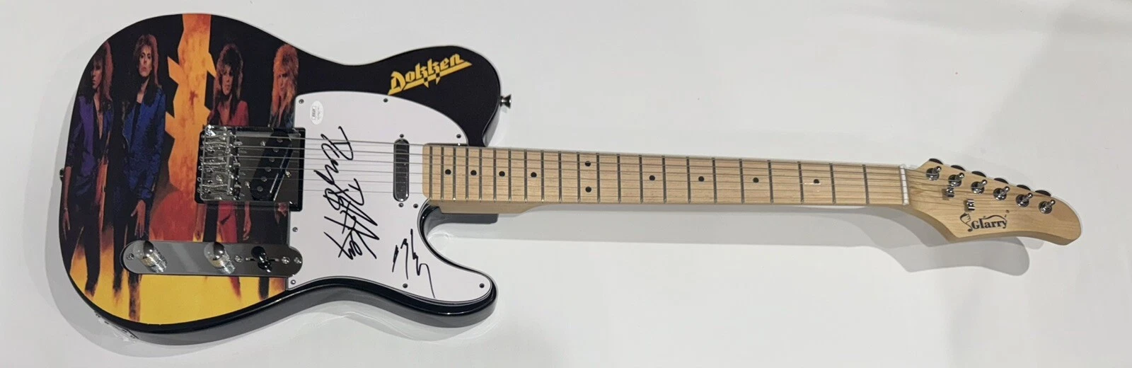 DOKKEN SIGNED CUSTOM UNDER LOCK AND KEY GUITAR DON DOKKEN GEORGE LYNCH JSA COA