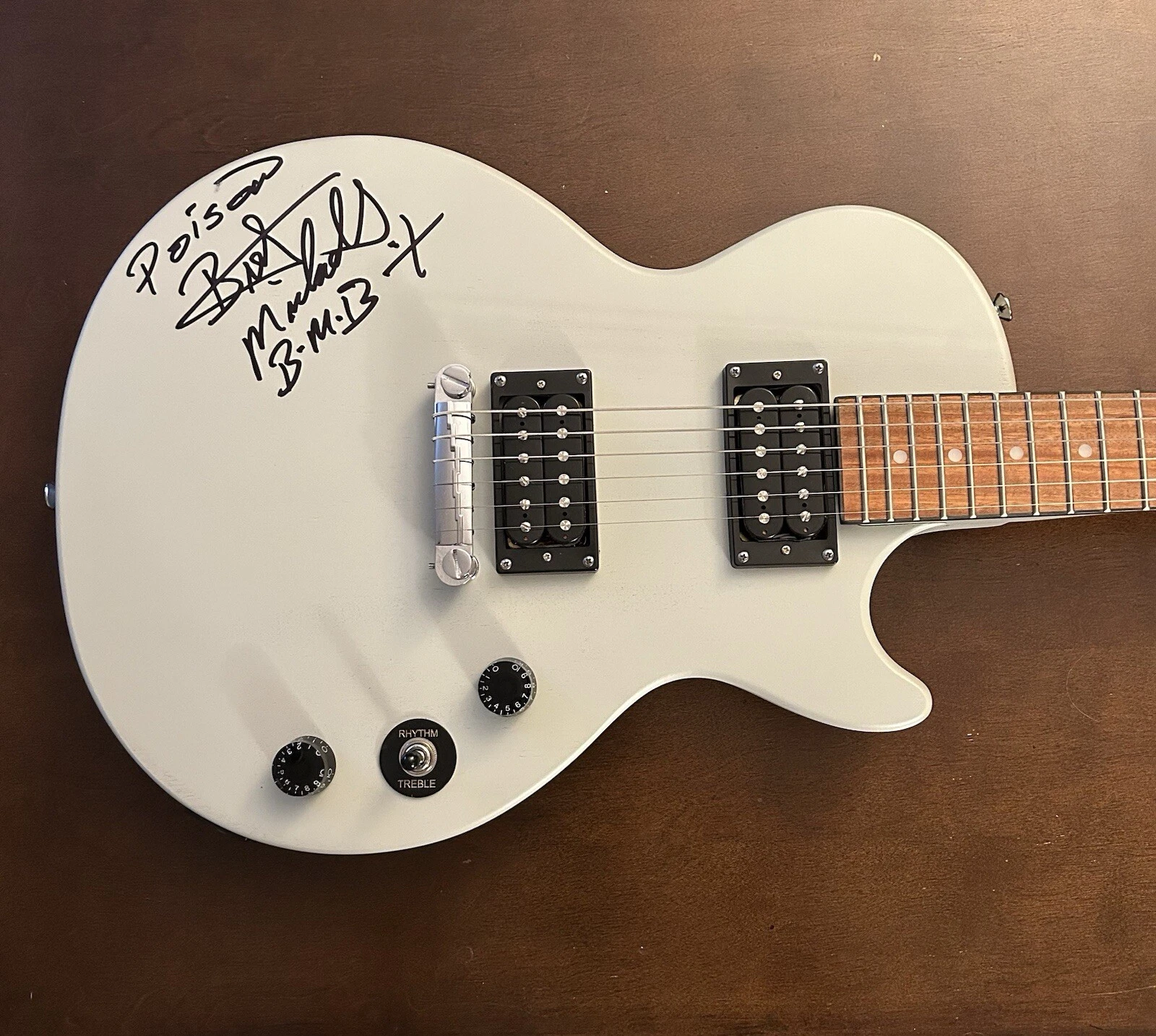 ‘Bret Michaels’ Signed Les Paul Guitar ‘Poison’ Band Lead Singer RARE