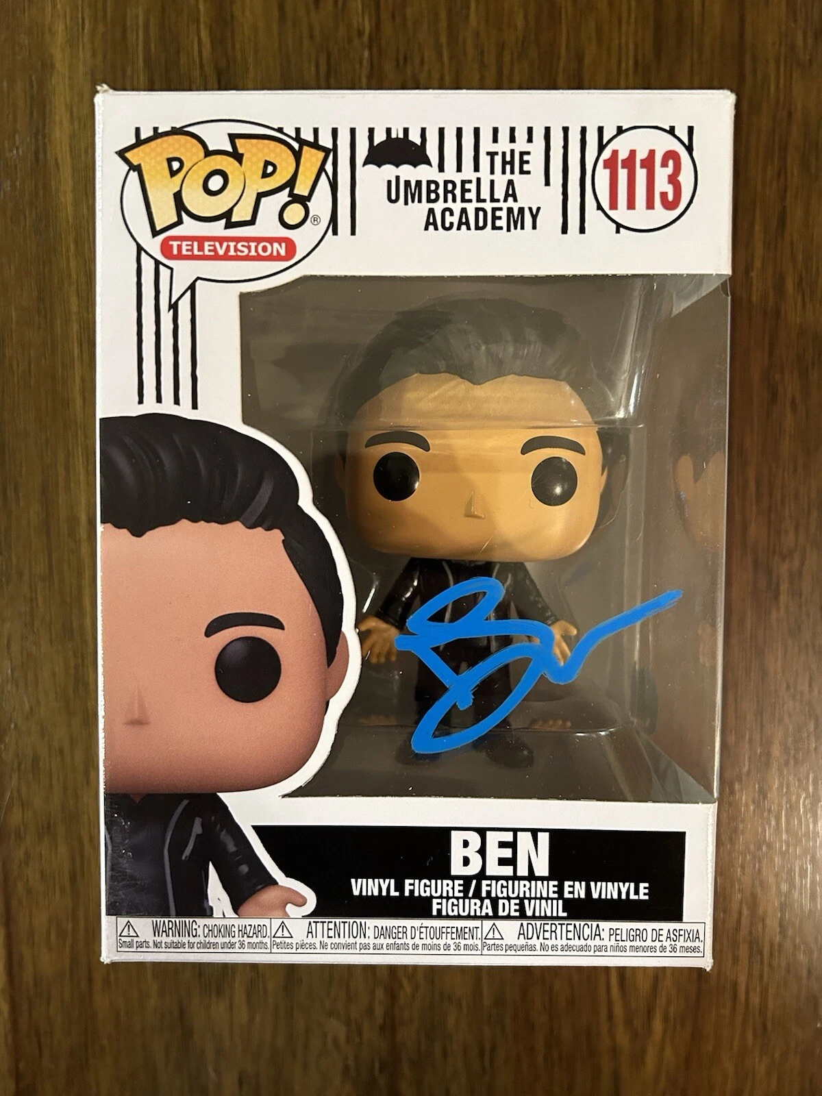 Justin H. Min ‘Umbrella Academy’ signed autographed Funko Pop ‘Ben’ Beckett