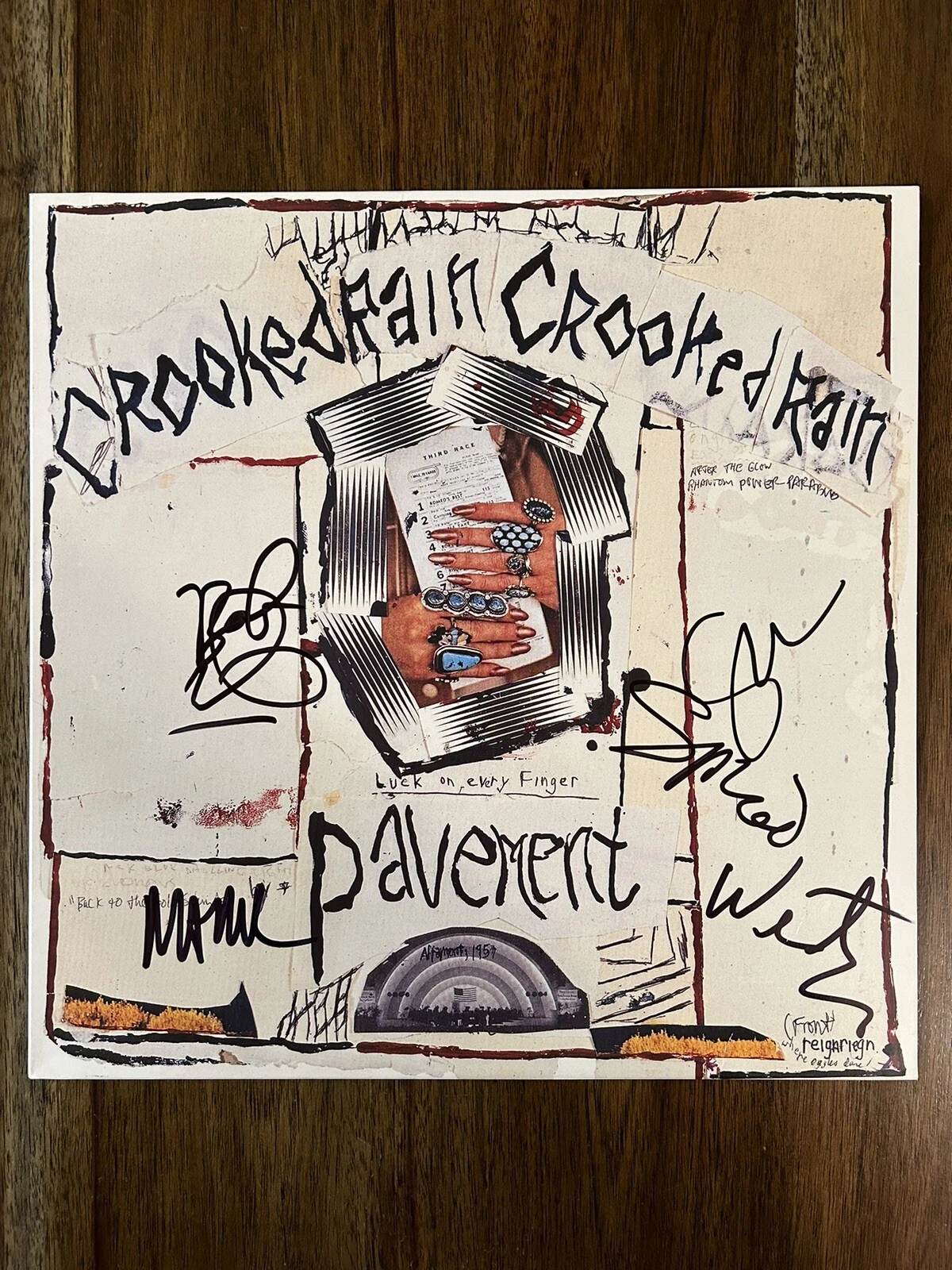 ‘Pavement’ Full Band Signed Vinyl Album ‘Crooked Rain’ Stephen Malkmus +4 RARE