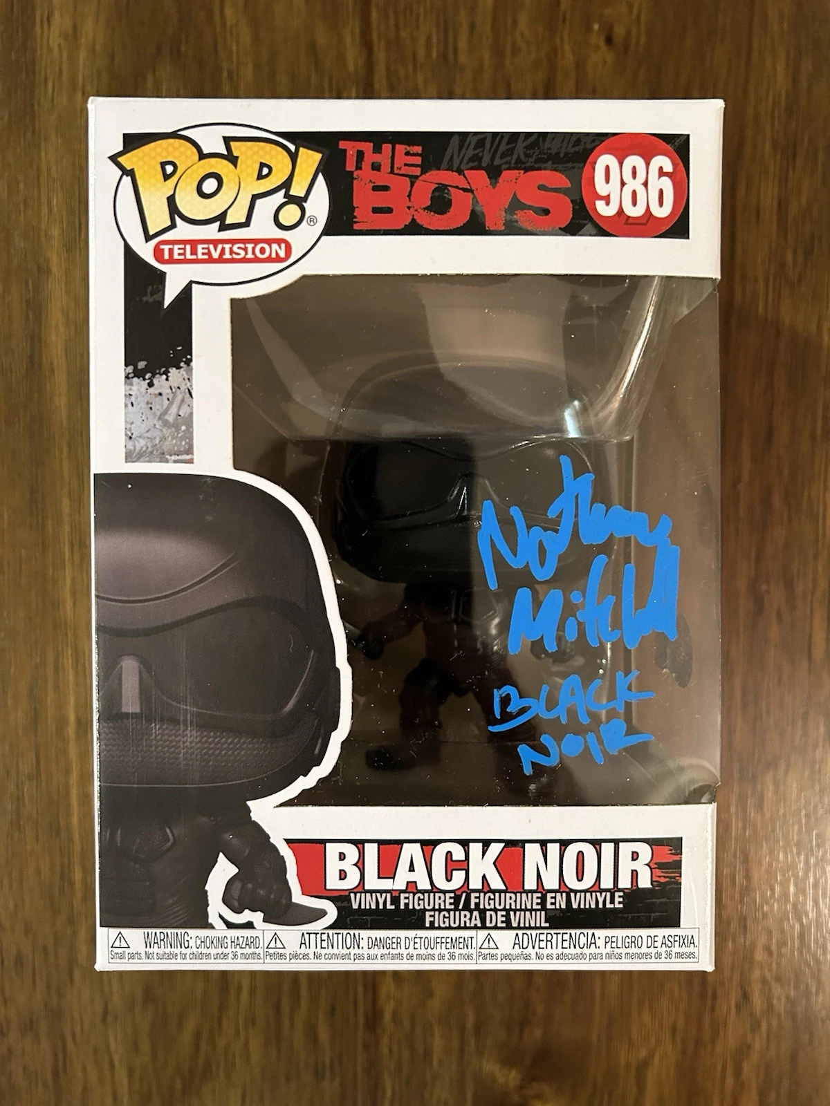 Nathan Mitchell ‘The Boys’ Signed Funko Pop ‘Black Noir’ Beckett Certified PROOF