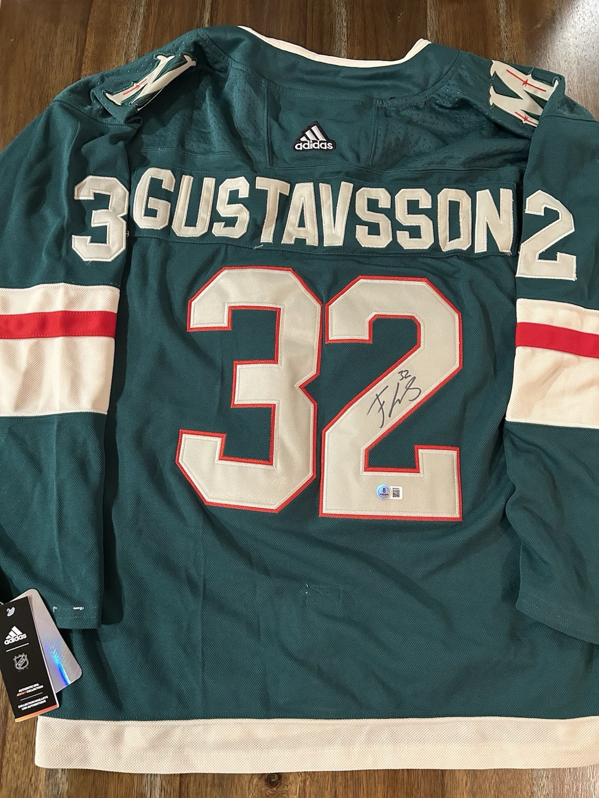 Filip Gustavsson Signed Minnesota Wild Stitched Hockey Jersey Autograph Beckett