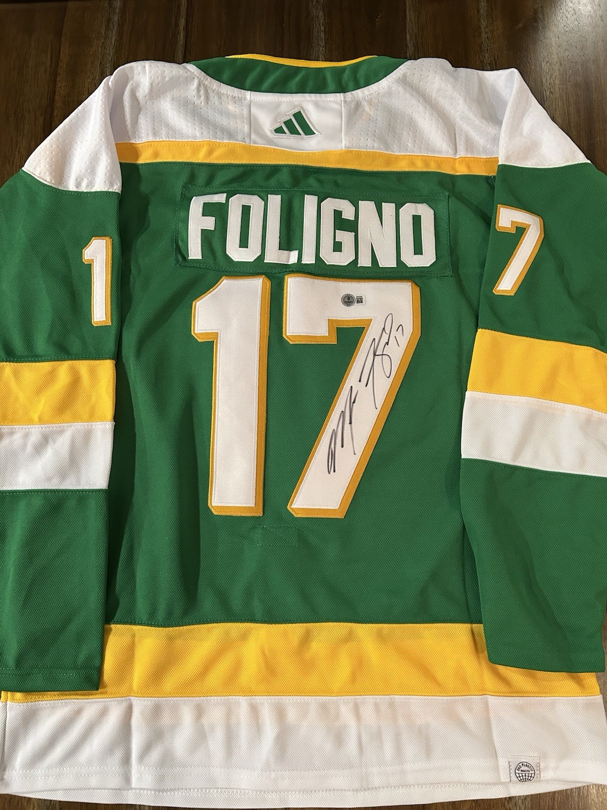 Marcus Foligno ‘Minnesota Wild’ Signed Stitched Jersey Beckett Certified