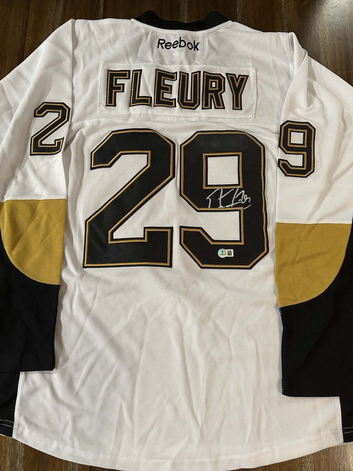 Marc-Andre Fleury Signed Pittsburgh Penguins Stitched Jersey Autographed Beckett