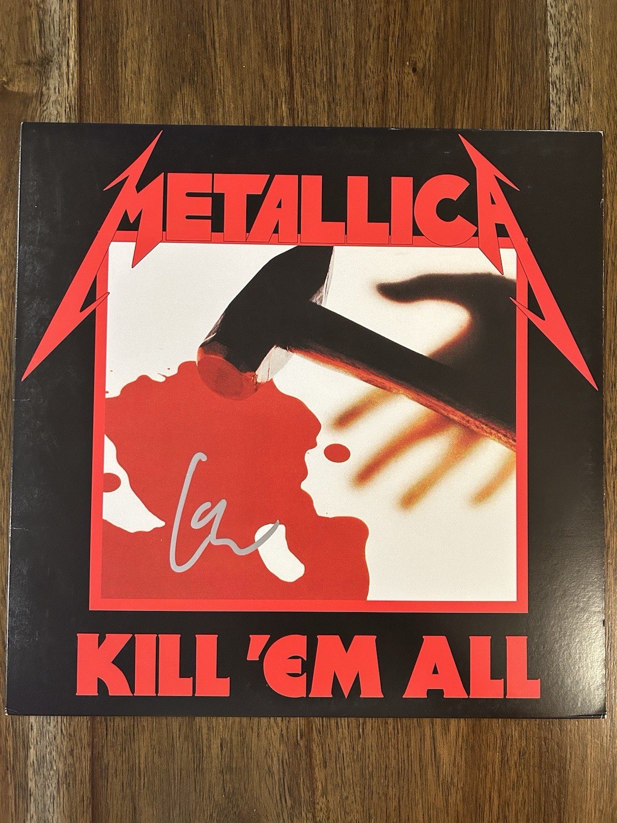Lars Ulrich ‘Metallica’ Band Signed ‘Kill Em All’ Vinyl Album Beckett
