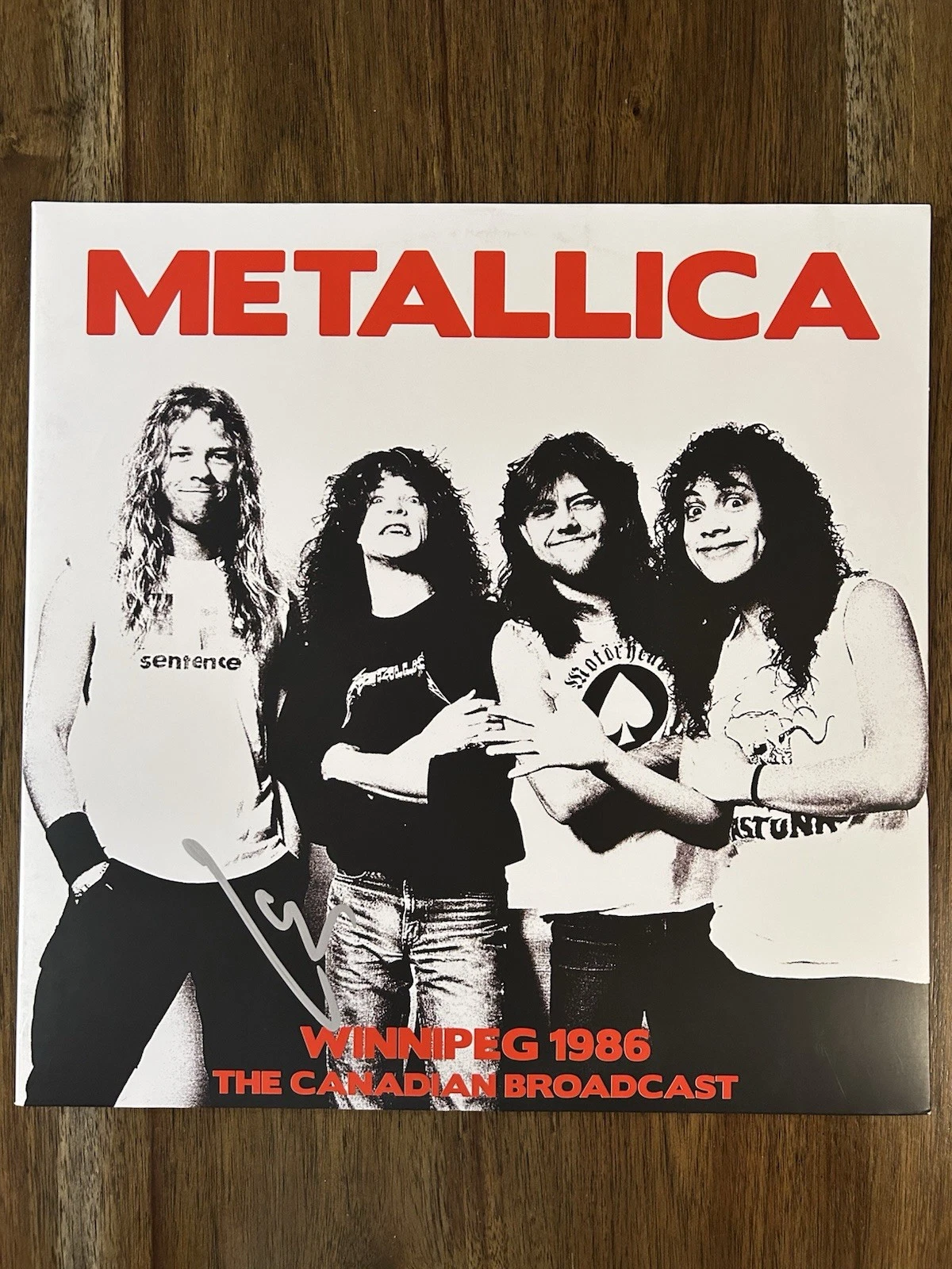 Lars Ulrich ‘Metallica’ Band Signed ‘Winnipeg 1986’ Live Vinyl Album Beckett