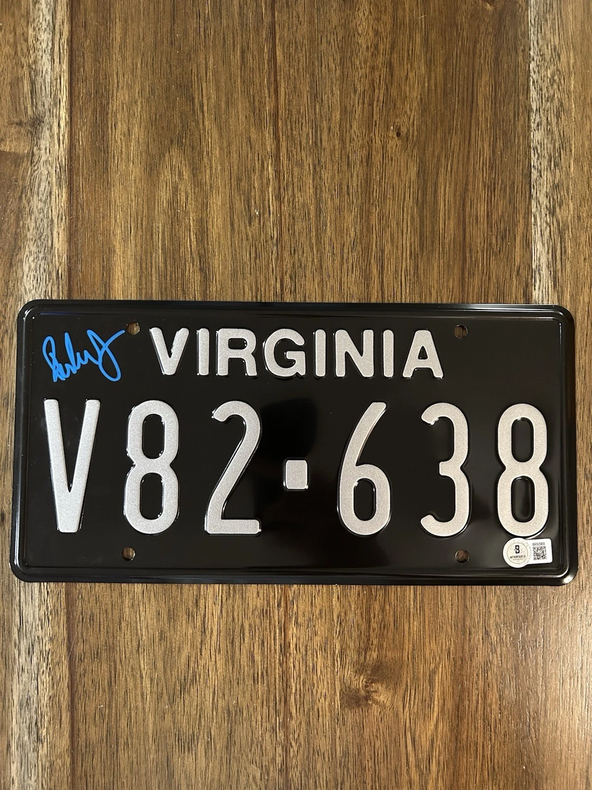 Paul Wesley ‘Vampire Diaries’ Signed License Plate ‘Stefan’s Porsche’ Beckett
