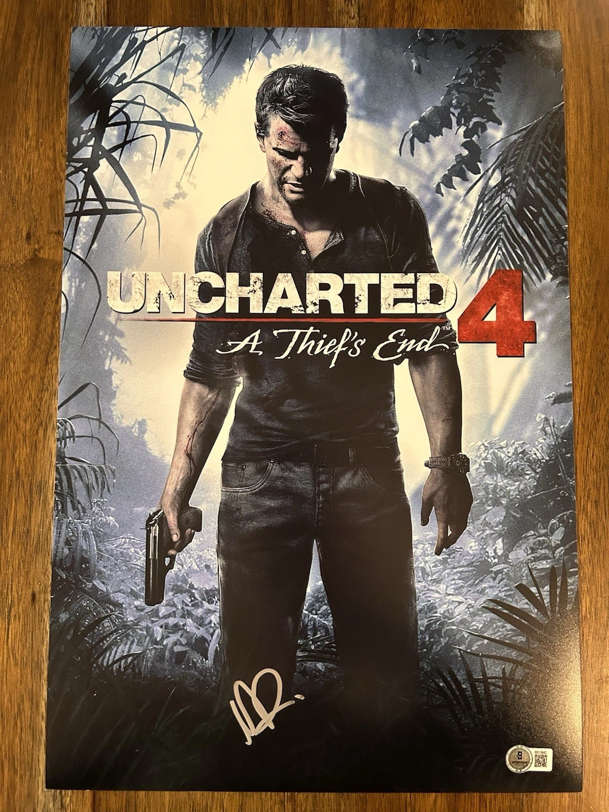 Neil Druckmann ‘Uncharted 4’ Signed 12x18 Photo Video Game Creator Beckett
