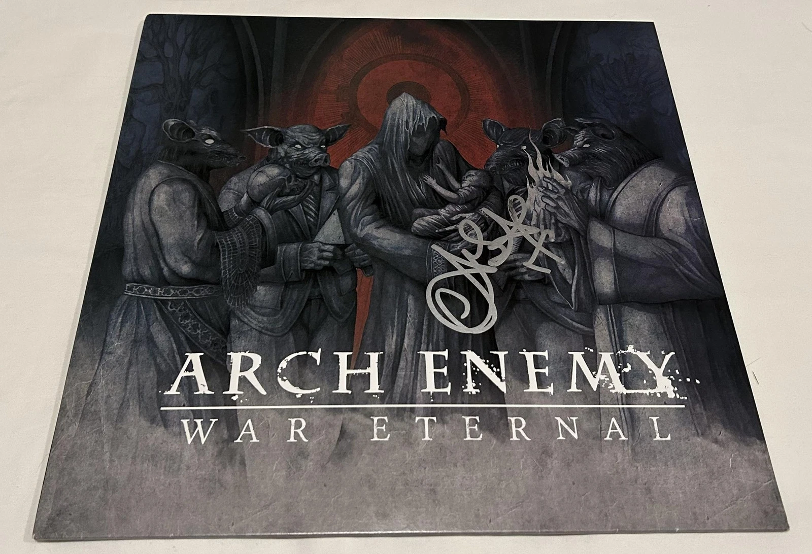 ALISSA WHITE-GLUZ SIGNED ARCH ENEMY WAR ETERNAL VINYL RECORD JSA
