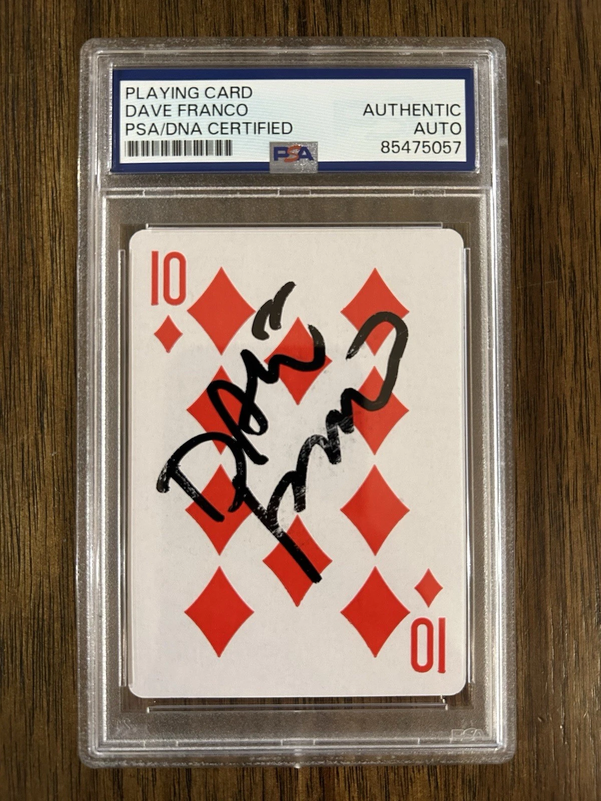 Dave Franco ‘Now You See Me’ Signed Playing Card 'Jack Wilder' PSA Slab