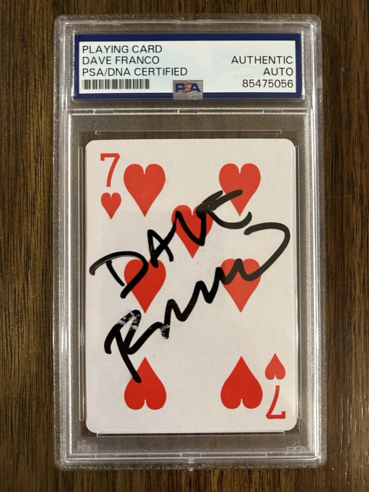 Dave Franco ‘Now You See Me’ Signed Playing Card 'Jack Wilder' PSA Slab