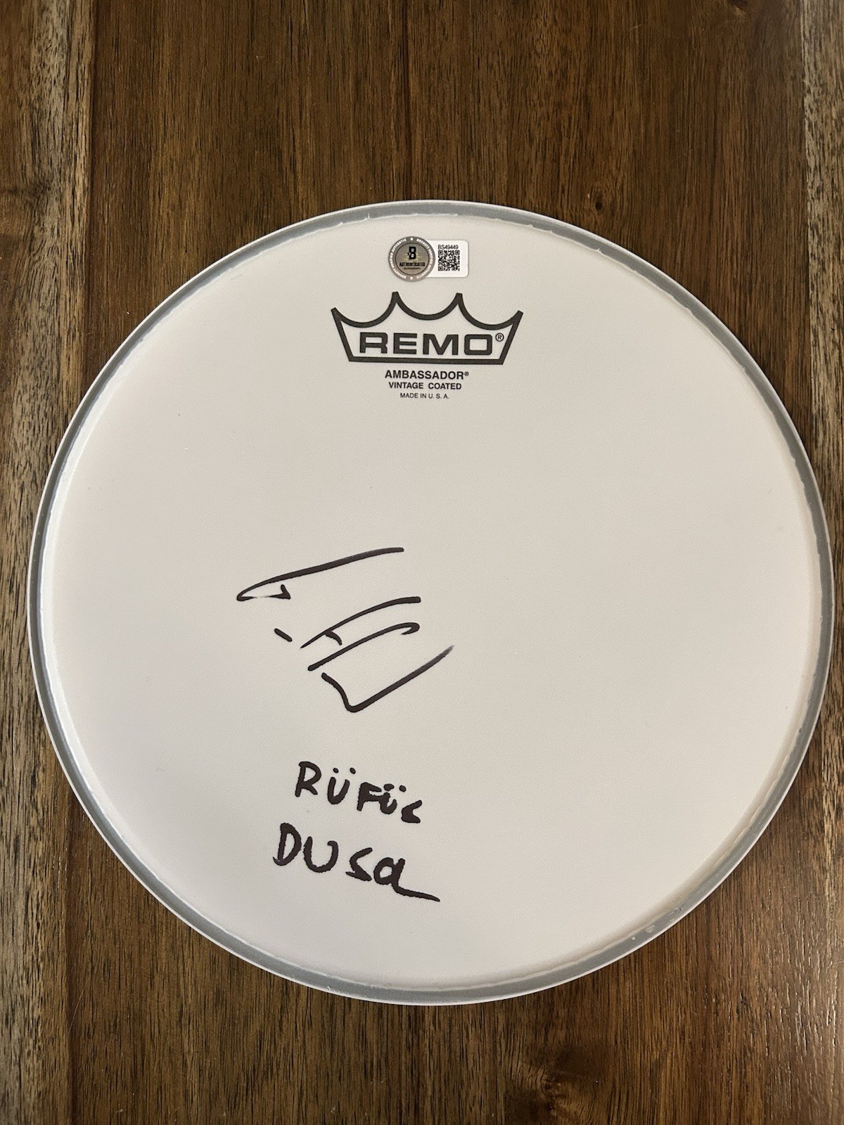 James Hunt ‘Rufus Du Sol’ Band Drummer Signed 10” Remo Drumhead Beckett