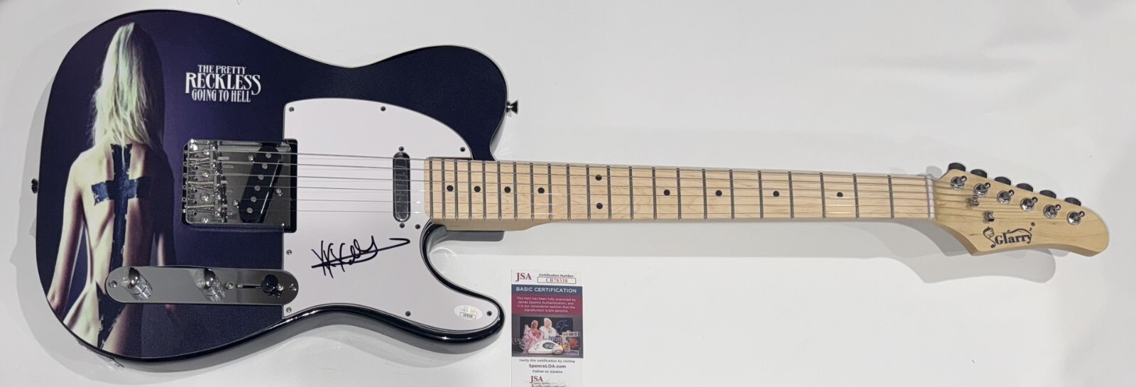 TAYLOR MOMSEN SIGNED CUSTOM GUITAR THE PRETTY RECKLESS GOING TO HELL JSA COA
