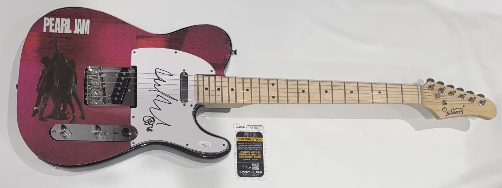 MIKE MCCREADY STONE GOSSARD SIGNED CUSTOM PEARL JAM TEN ELECTRIC GUITAR JSA COA