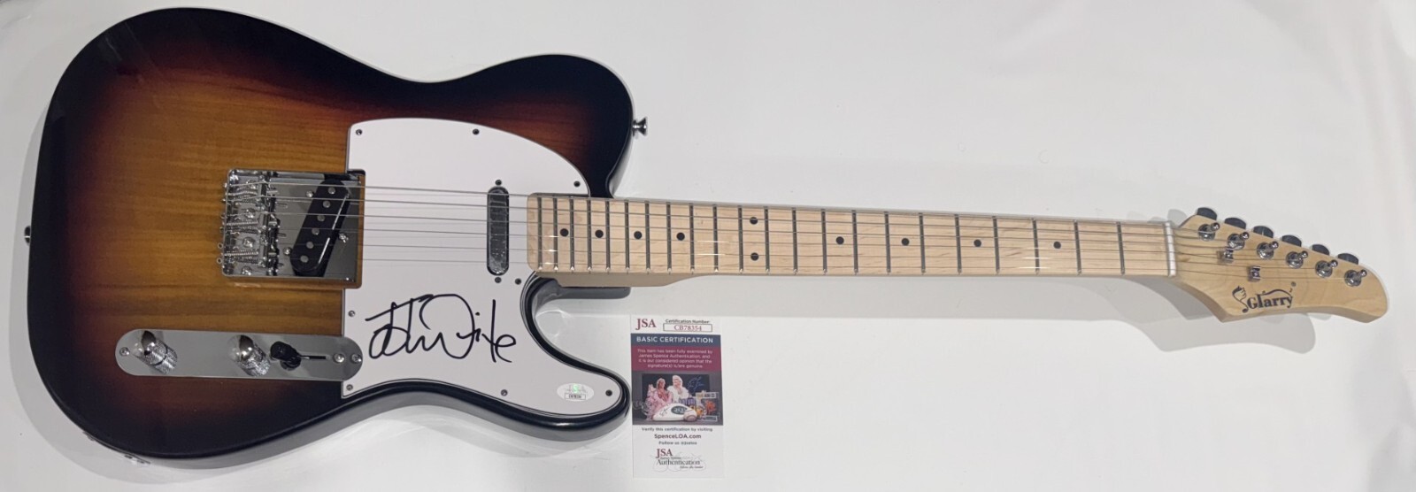 JOHN WAITE SIGNED SUNBURST ELECTRIC GUITAR AUTOGRAPHED PROOF JSA COA