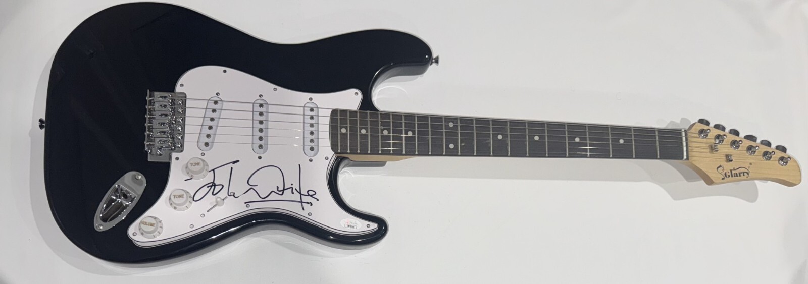 JOHN WAITE SIGNED BLACK ELECTRIC GUITAR AUTOGRAPHED PROOF JSA COA