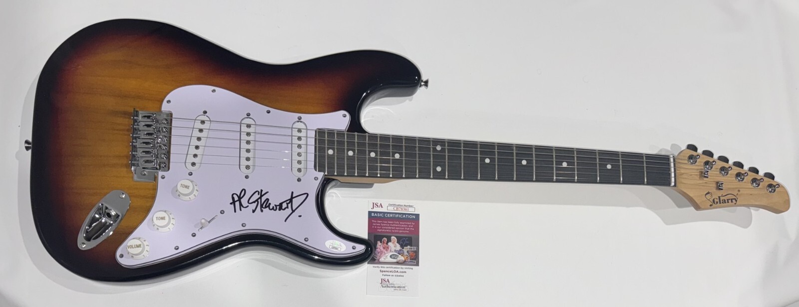 AL STEWART SIGNED SUNBURST ELECTRIC GUITAR YEAR OF THE CAT JSA COA