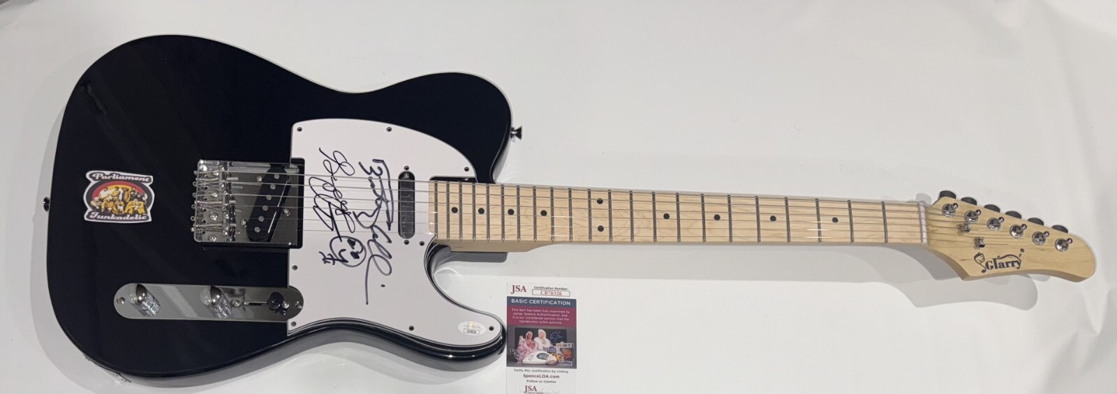 GEORGE CLINTON & BOOTSY COLLINS SIGNED GUITAR PARLIAMENT-FUNKADELIC JSA COA