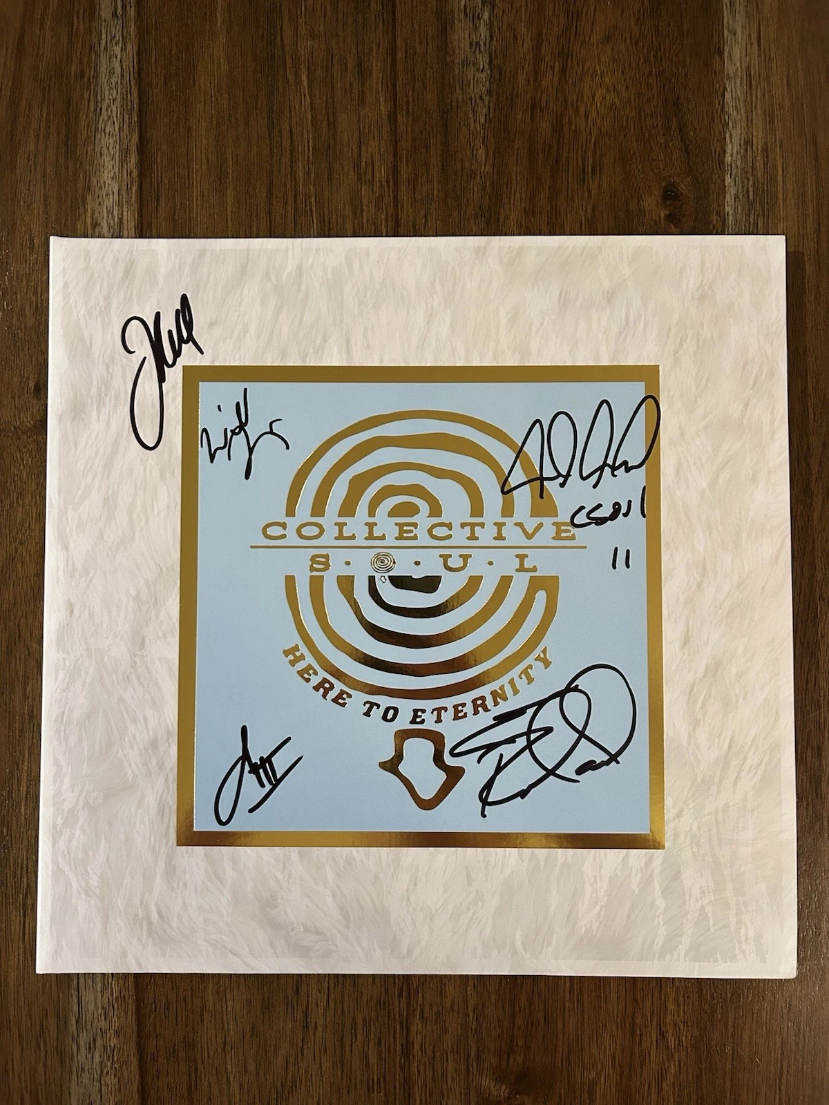 ‘Collective Soul’ Full Band Signed ‘Here To Eternity’ Vinyl Album Ed Roland +4