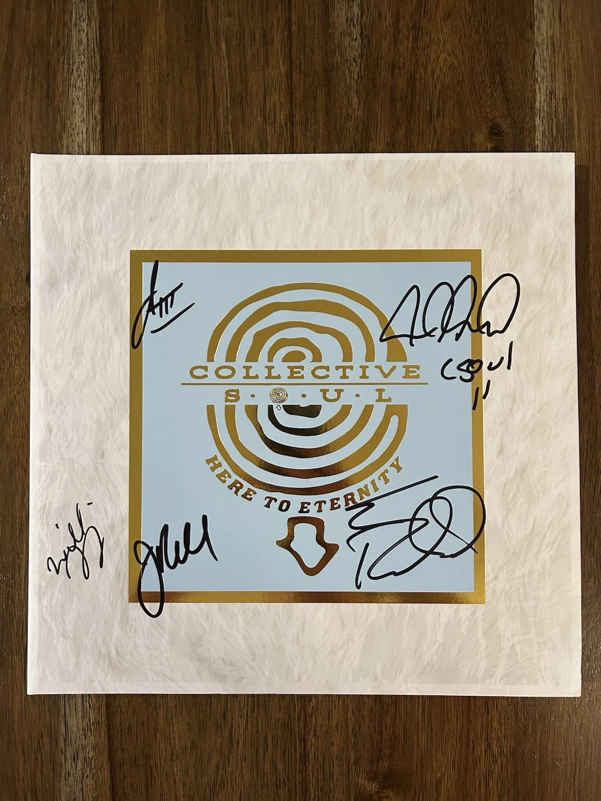 ‘Collective Soul’ Full Band Signed ‘Here To Eternity’ Vinyl Album Ed Roland +4