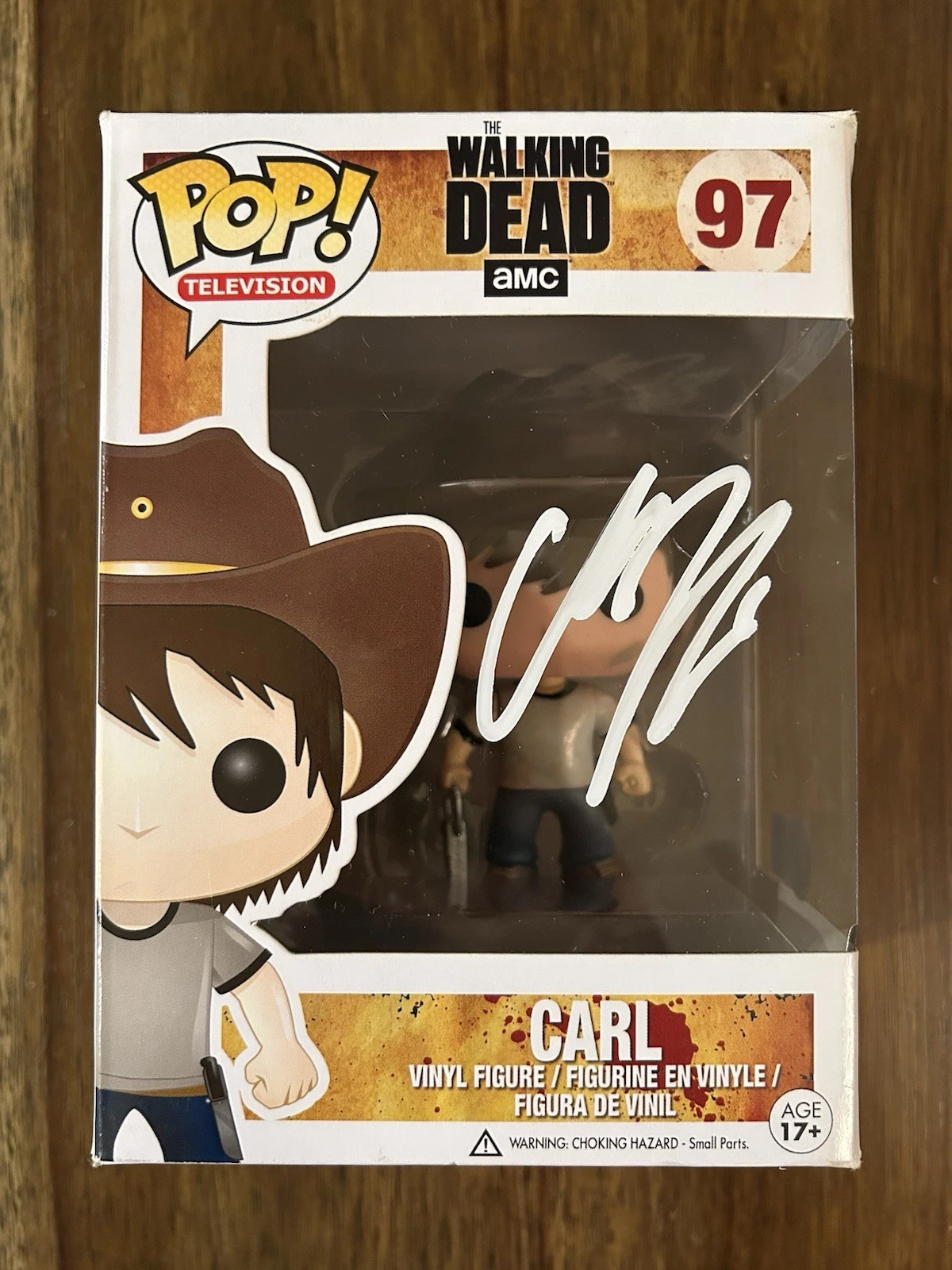 Chandler Riggs ‘The Walking Dead’ Signed Funko Pop ‘Carl Grimes’ #97 Beckett