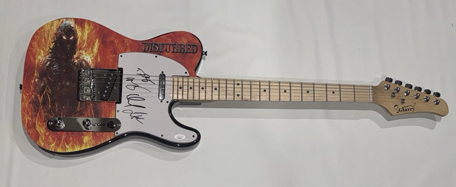 DISTURBED SIGNED CUSTOM ELECTRIC GUITAR DAVID DRAIMAN ALL 4  JSA COA