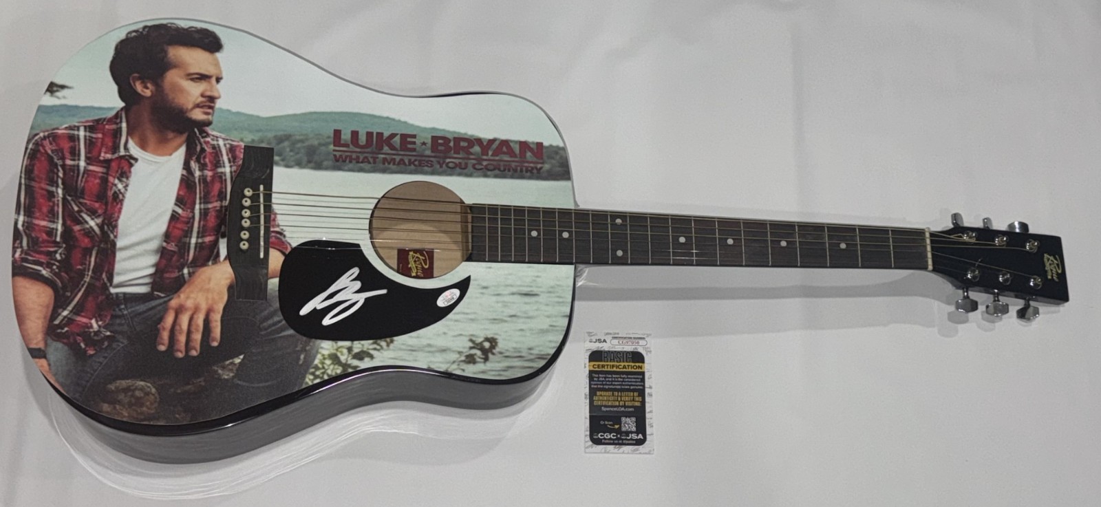 LUKE BRYAN SIGNED CUSTOM WHAT MAKES YOU COUNTRY ACOUSTIC GUITAR JSA COA