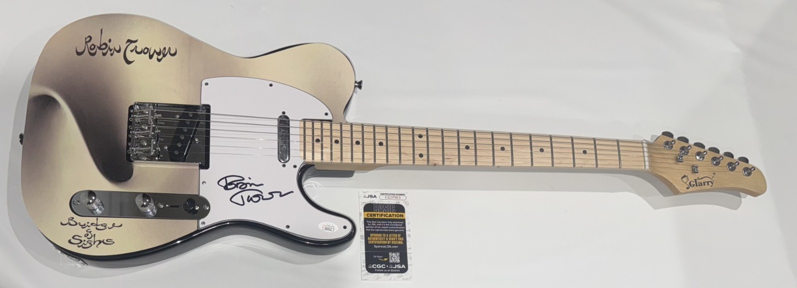ROBIN TROWER SIGNED CUSTOM BRIDGE OF SIGHS ELECTRIC GUITAR JSA COA
