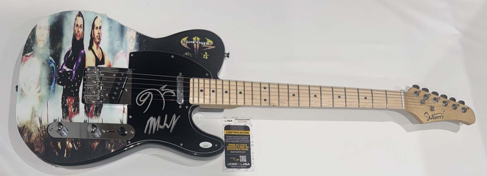 THE HARDY BOYZ SIGNED CUSTOM ELECTRIC GUITAR MATT JEFF WWF WWE JSA COA COLLECTIBLE MEMORABILIA