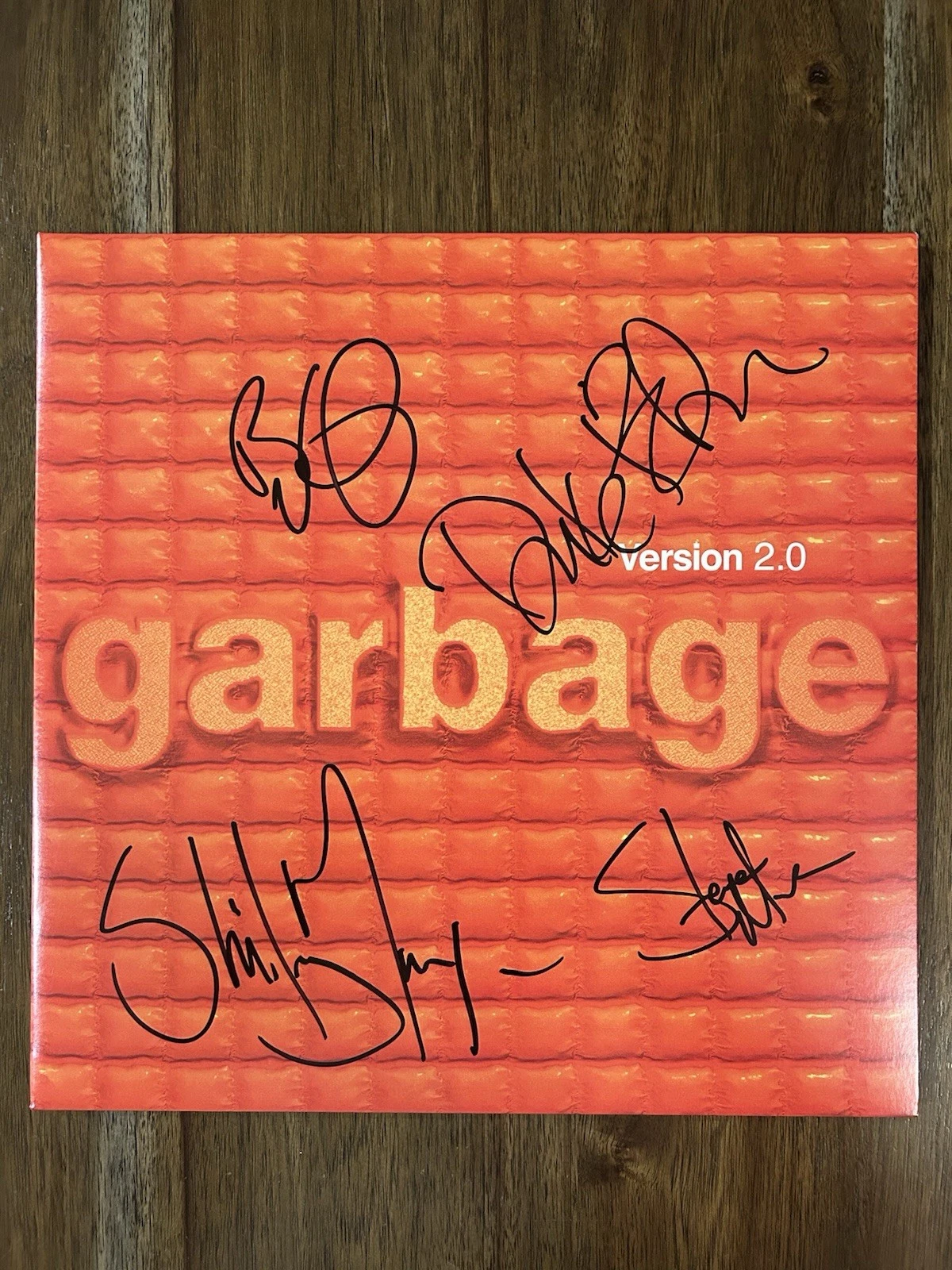 ‘Garbage’ Full Band Signed Vinyl Album ‘Version 2.0’ Shirley Manson +3
