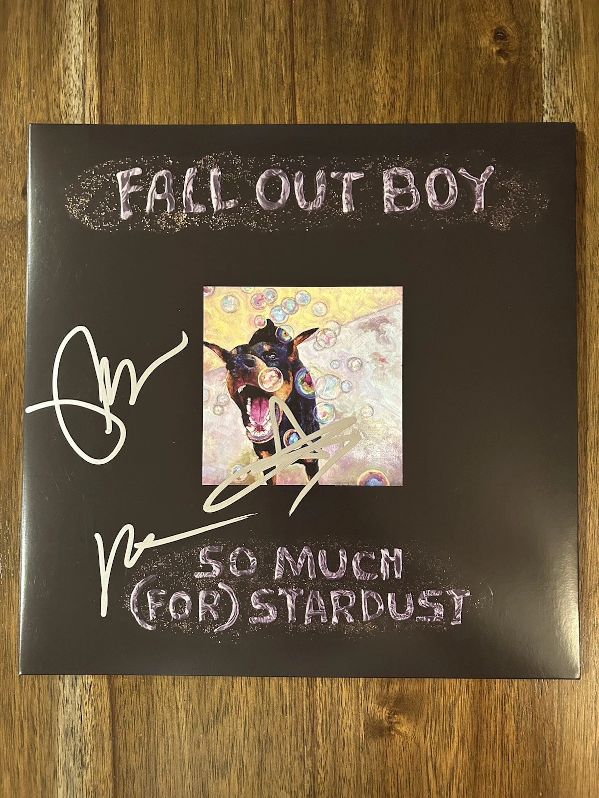 ‘Fall Out Boy’ Band Signed Vinyl Album Wentz Stump & Hurley So Much For Stardust