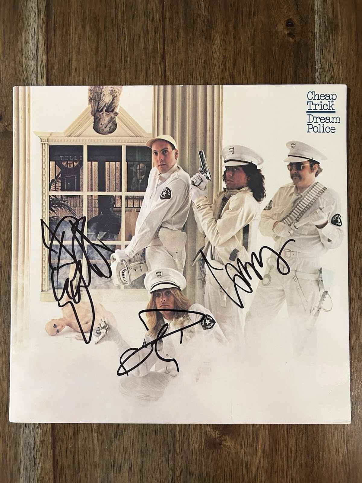 ‘Cheap Trick’ Band Signed Vinyl Album ‘Dream Police ‘Robin Zander’ Tom & Rick