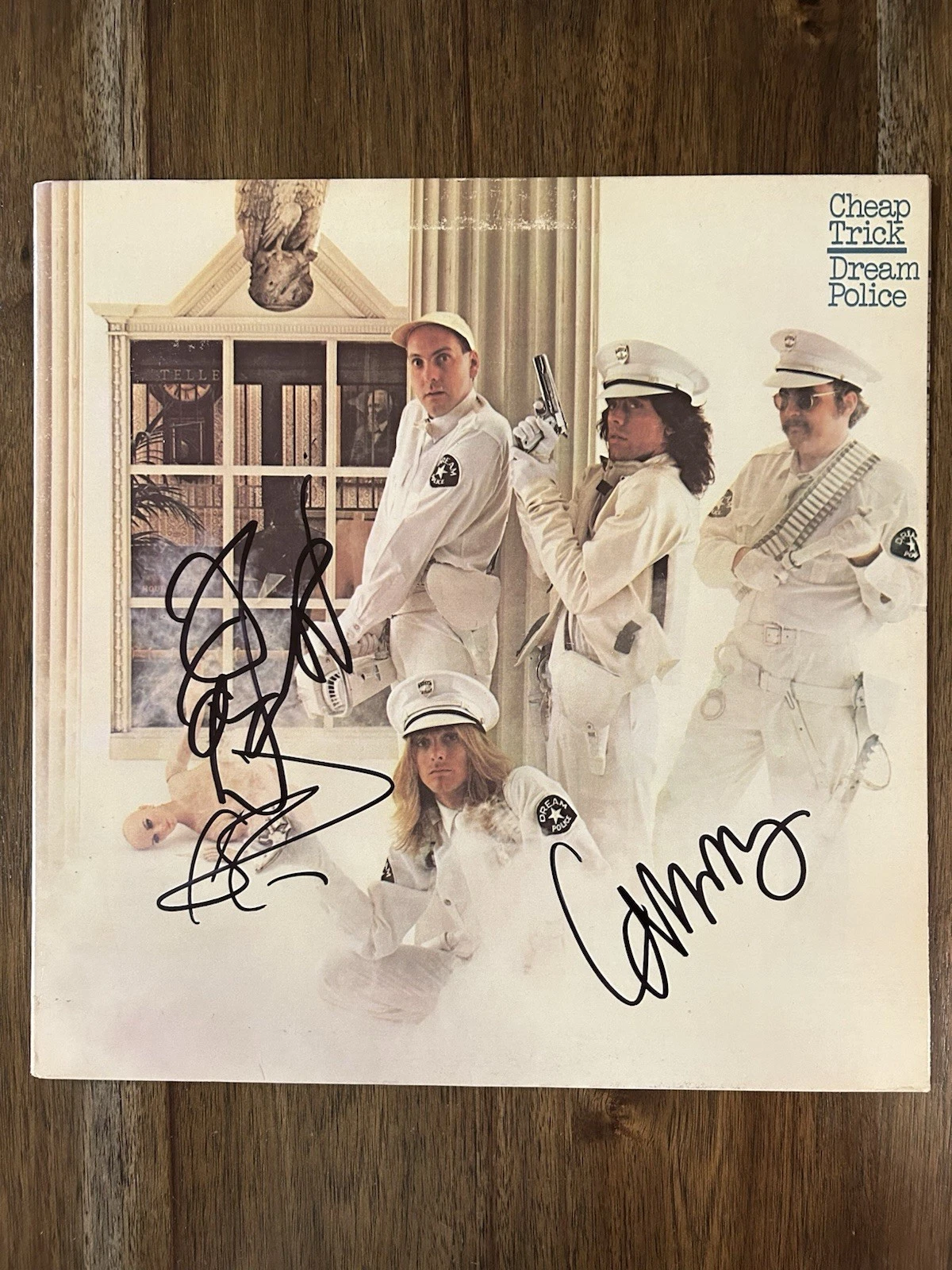 ‘Cheap Trick’ Band Signed Vinyl Album ‘Dream Police ‘Robin Zander’ Tom & Rick