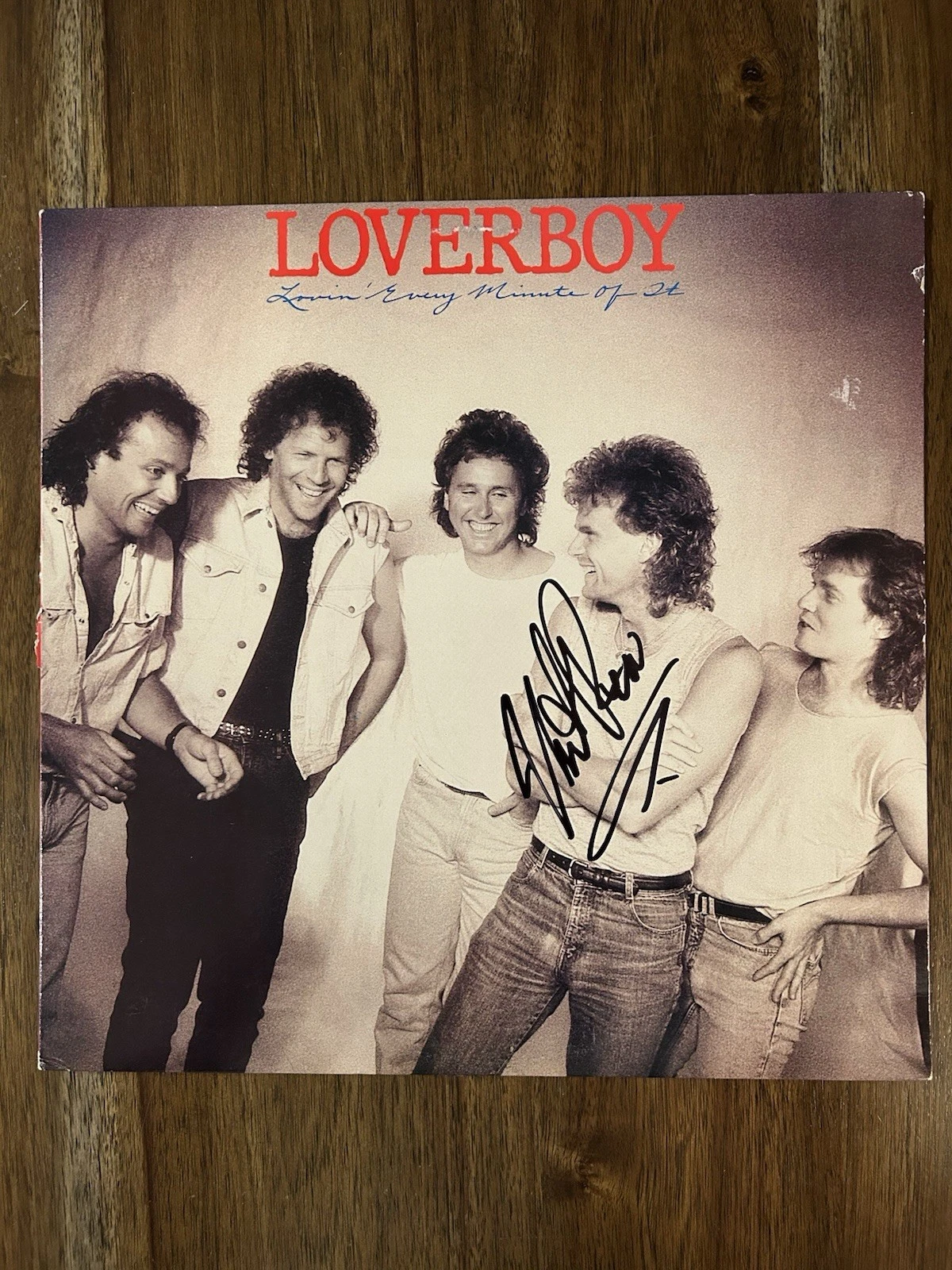 ‘Mike Reno’ Loverboy Band Lead Singer Signed Vinyl Album ‘Lovin’ Every Minute’