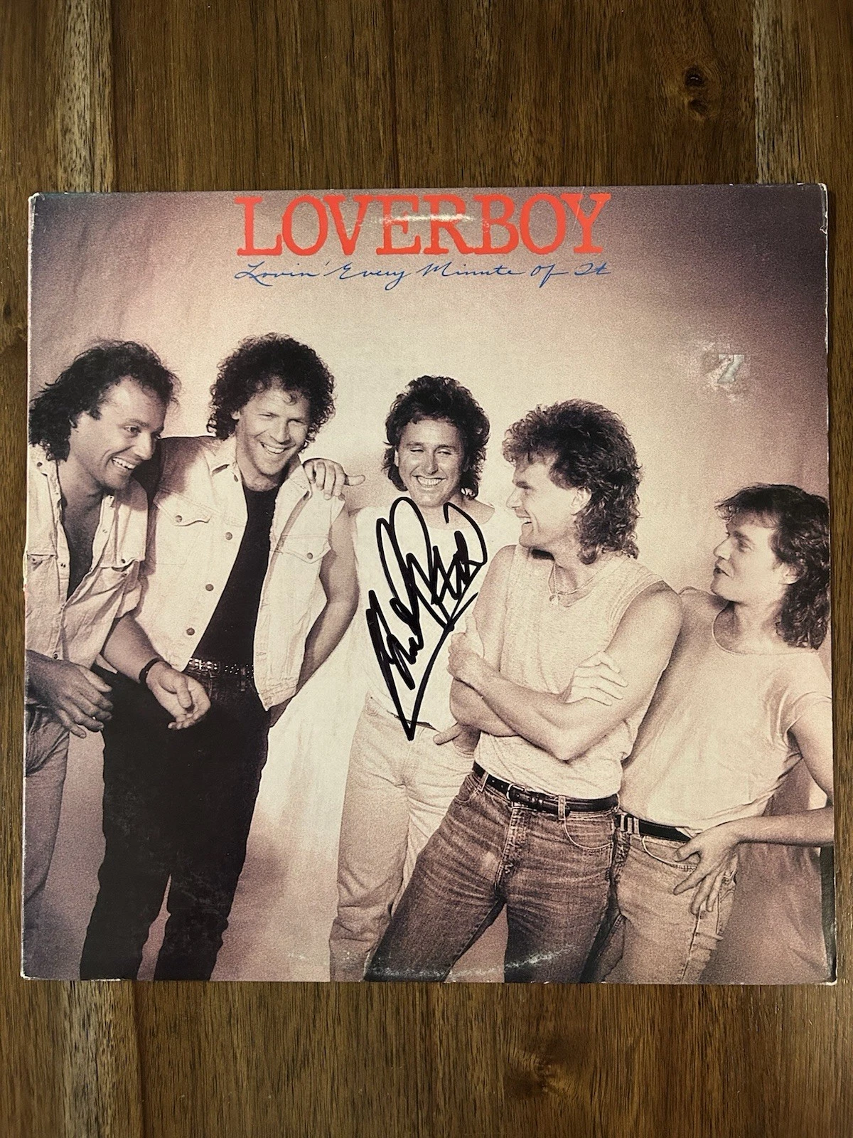‘Mike Reno’ Loverboy Band Lead Singer Signed Vinyl Album ‘Lovin’ Every Minute’