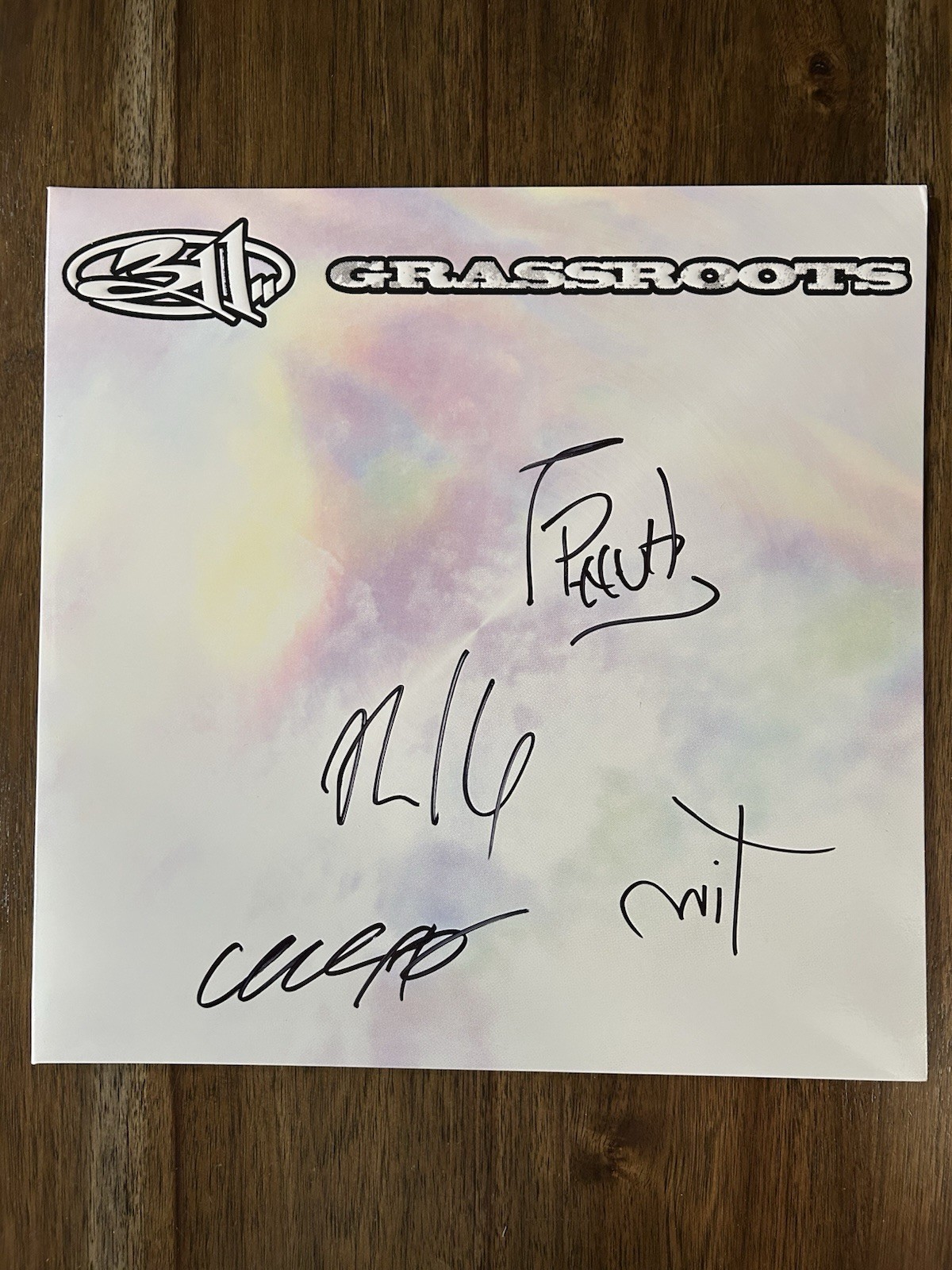 ‘311’ BAND SIGNED VINYL ALBUM ‘GRASSROOTS’ NICK HEXUM +3 MEMBERS AUTOGRAPH COLLECTIBLE MEMORABILIA