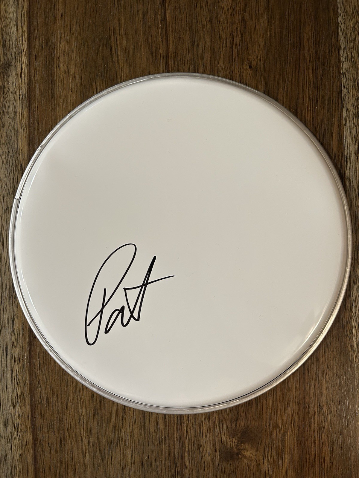 Patrick Wilson ‘Weezer’ Drummer Band Signed 10” Drumhead Pat