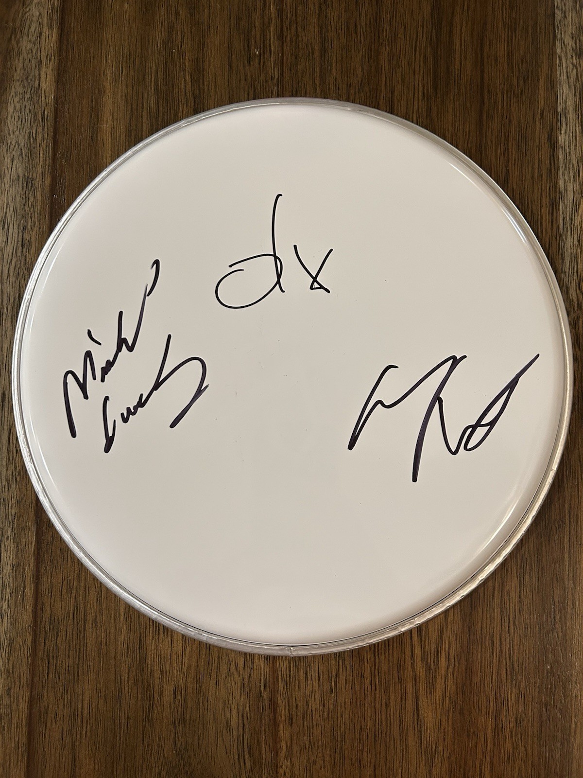 ‘ACID BATH’ BAND SIGNED 10” DRUMHEAD ‘DAX, SAMMY & MIKE’ COLLECTIBLE MEMORABILIA