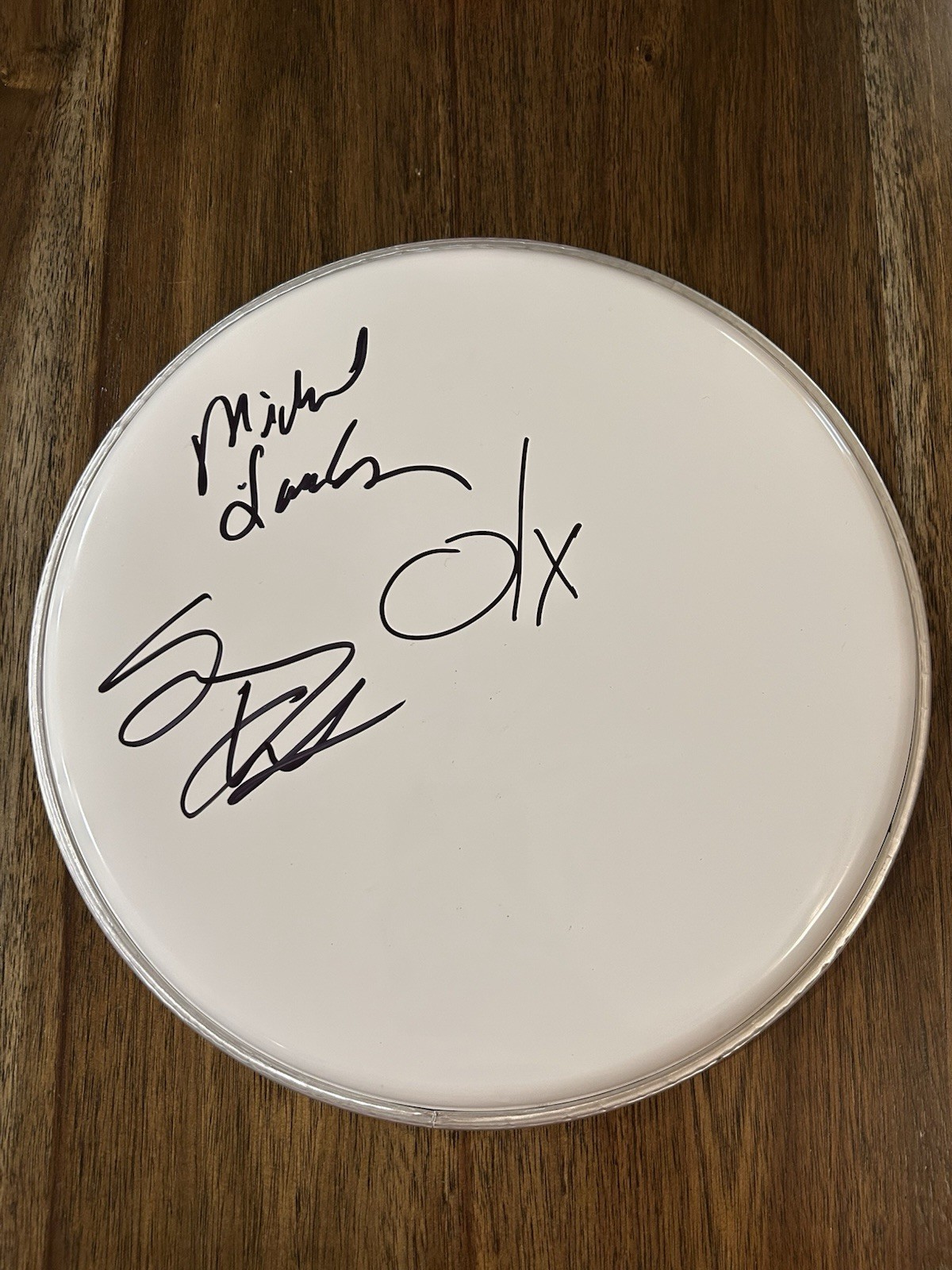 ‘ACID BATH’ BAND SIGNED 10” DRUMHEAD ‘DAX, SAMMY & MIKE’ COLLECTIBLE MEMORABILIA