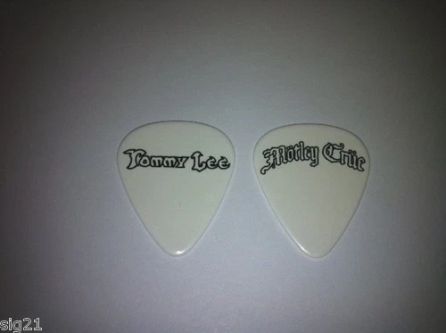Motley Crue Tommy Lee 2011 Black on White Guitar Pick