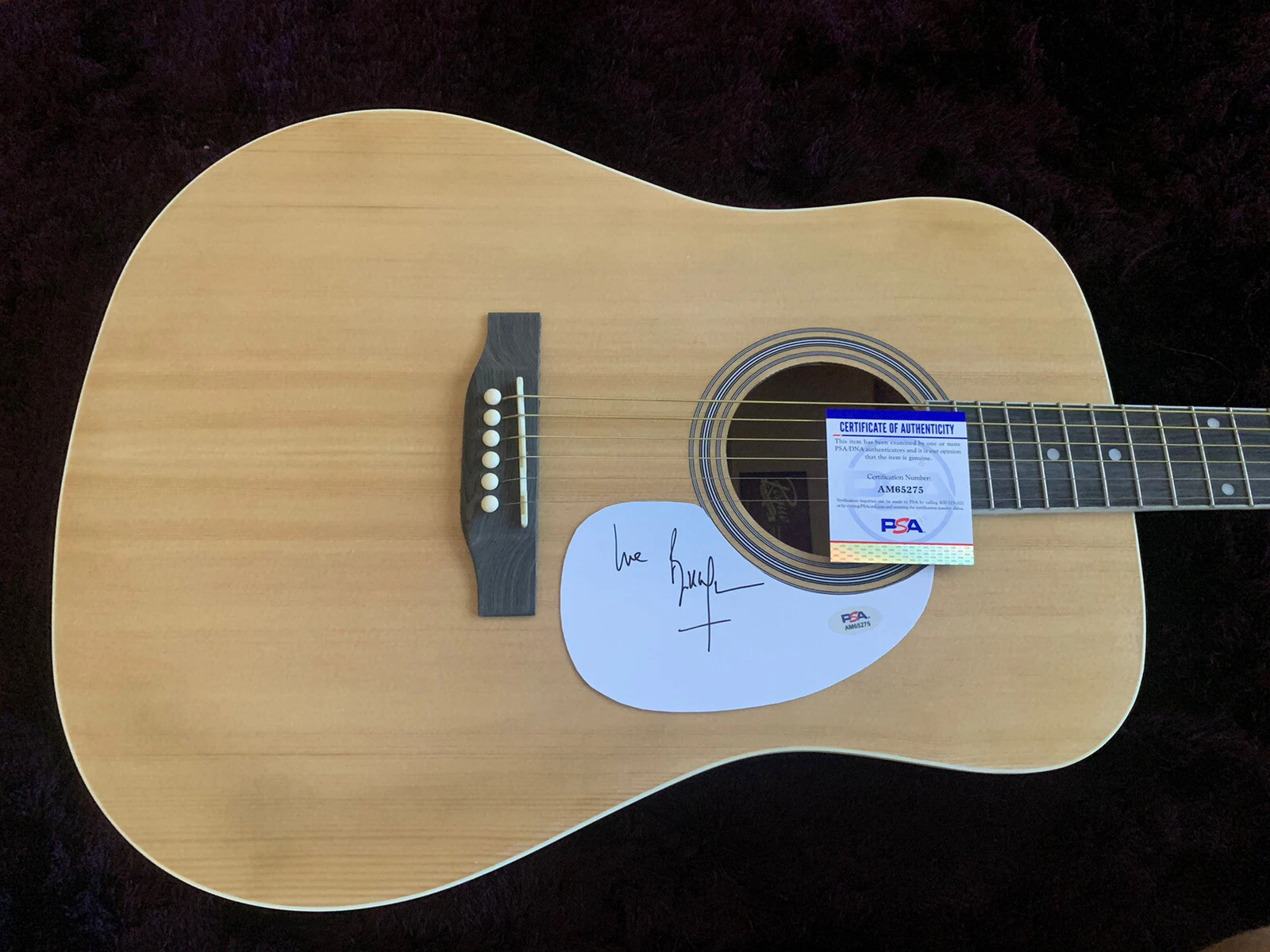 Bill Wyman Rolling Stones Signed Autographed Acoustic Guitar JSA Certified