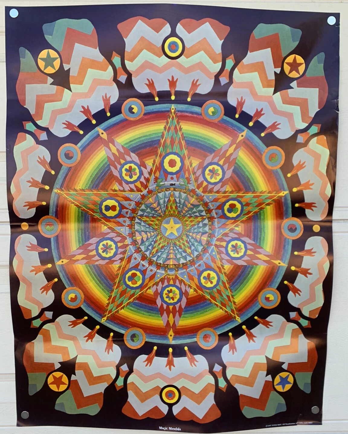 Magic Mandala East Totem Vintage 1970's ORIGINAL Psychedelic 30
