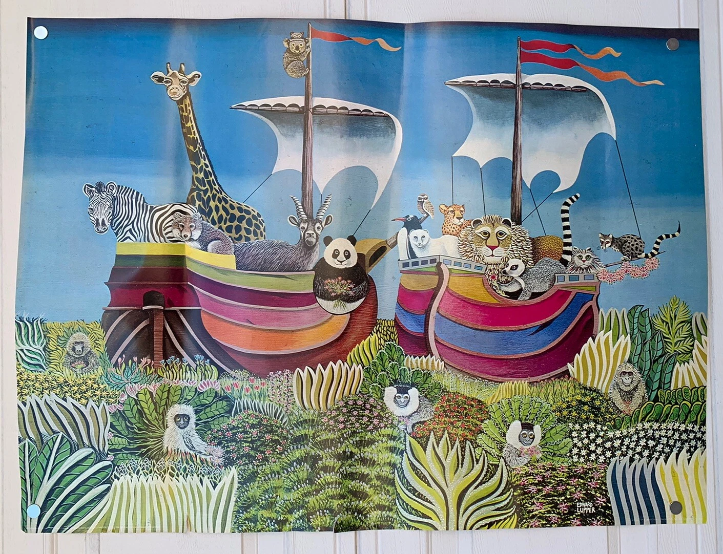 RARE Edward Lupper Vintage 1970's ORIGINAL Noah's Arc  29