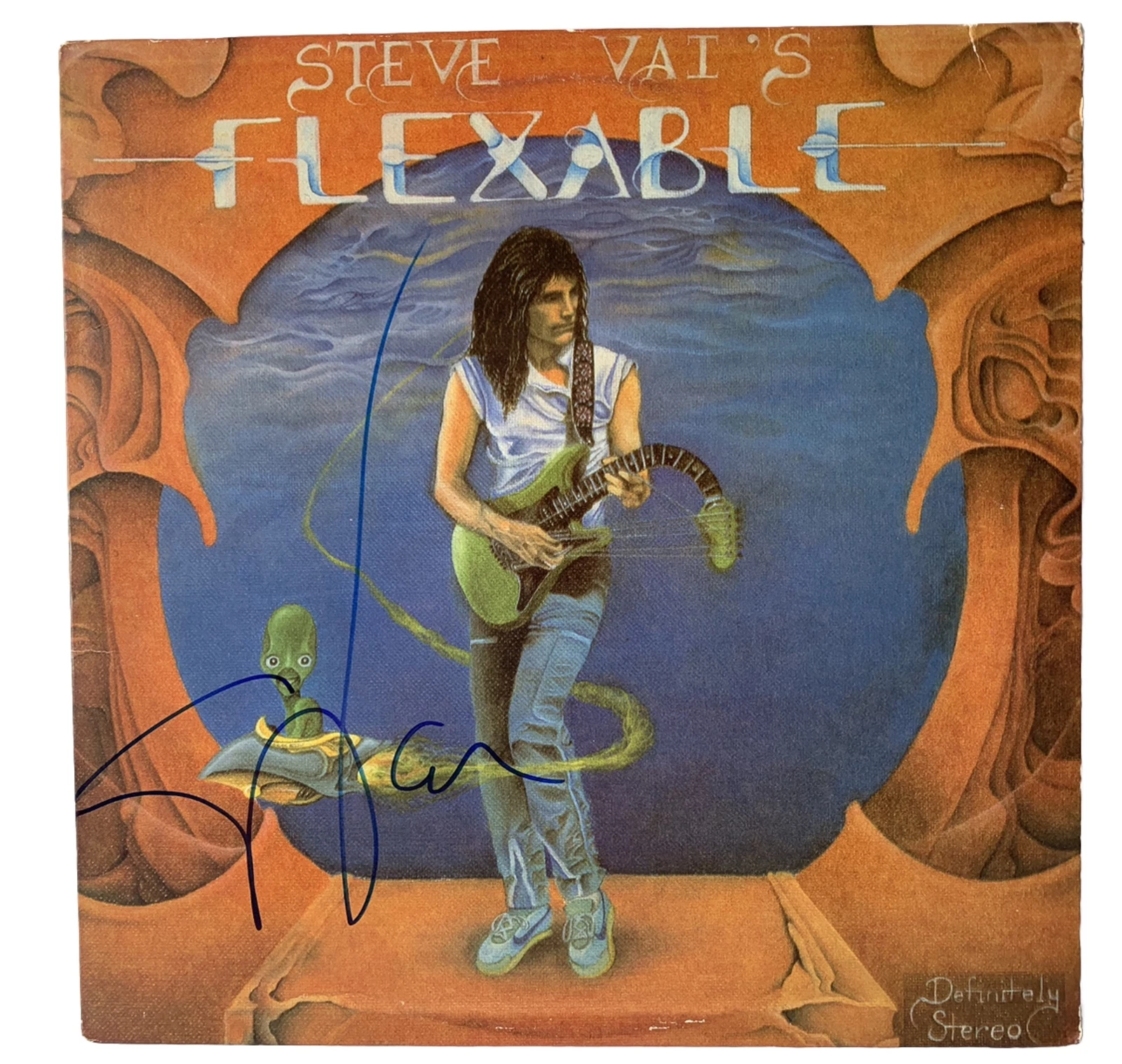 Steve Vai Flexable Signed Autographed LP Album Record Beckett Certified