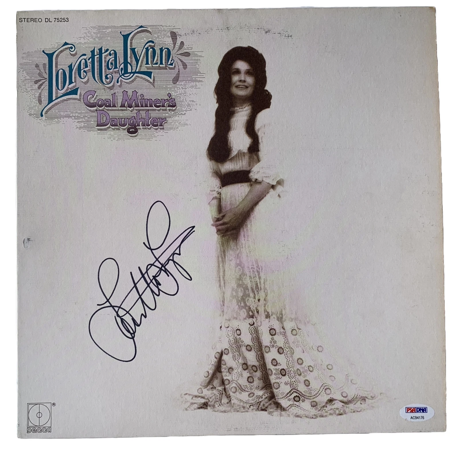 Loretta Lynn Coal Miners Daughter Signed Autographed LP Album Beckett Certified