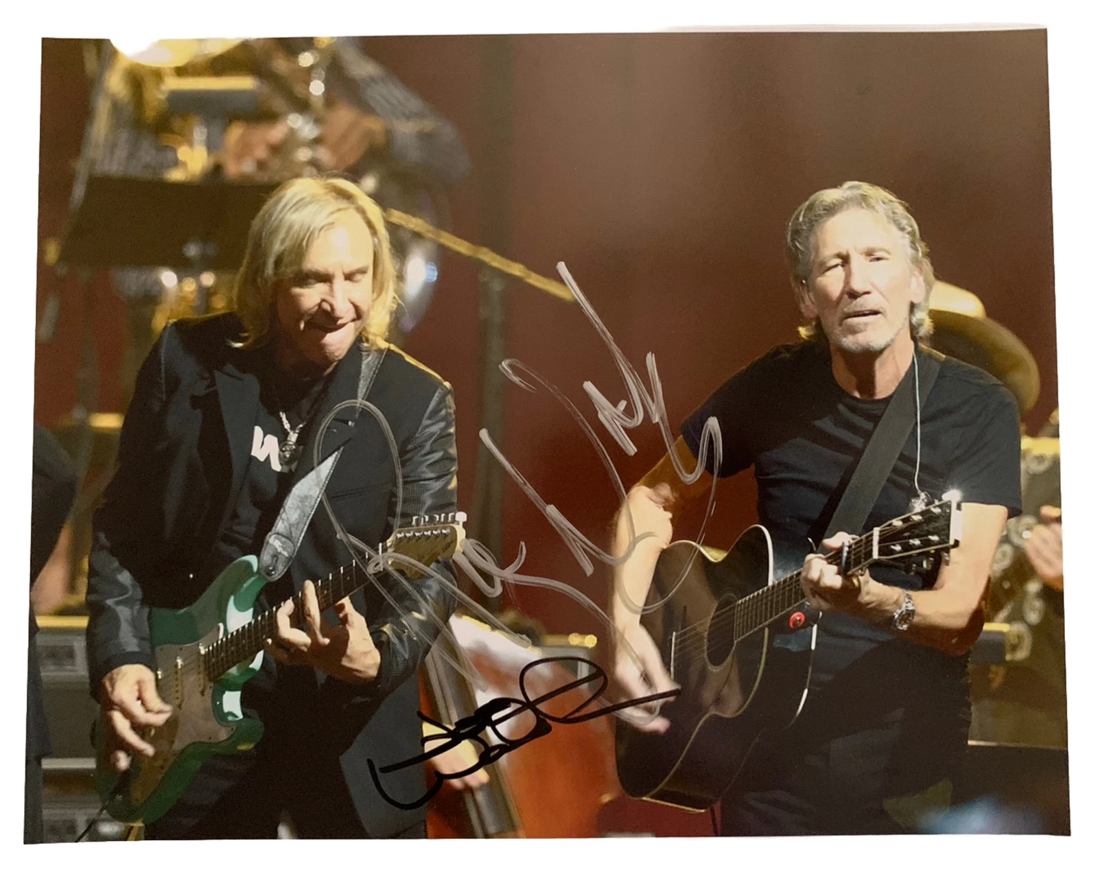 Roger Waters & Joe Walsh Signed Autographed 11x14 Photo BAS Certified  F6